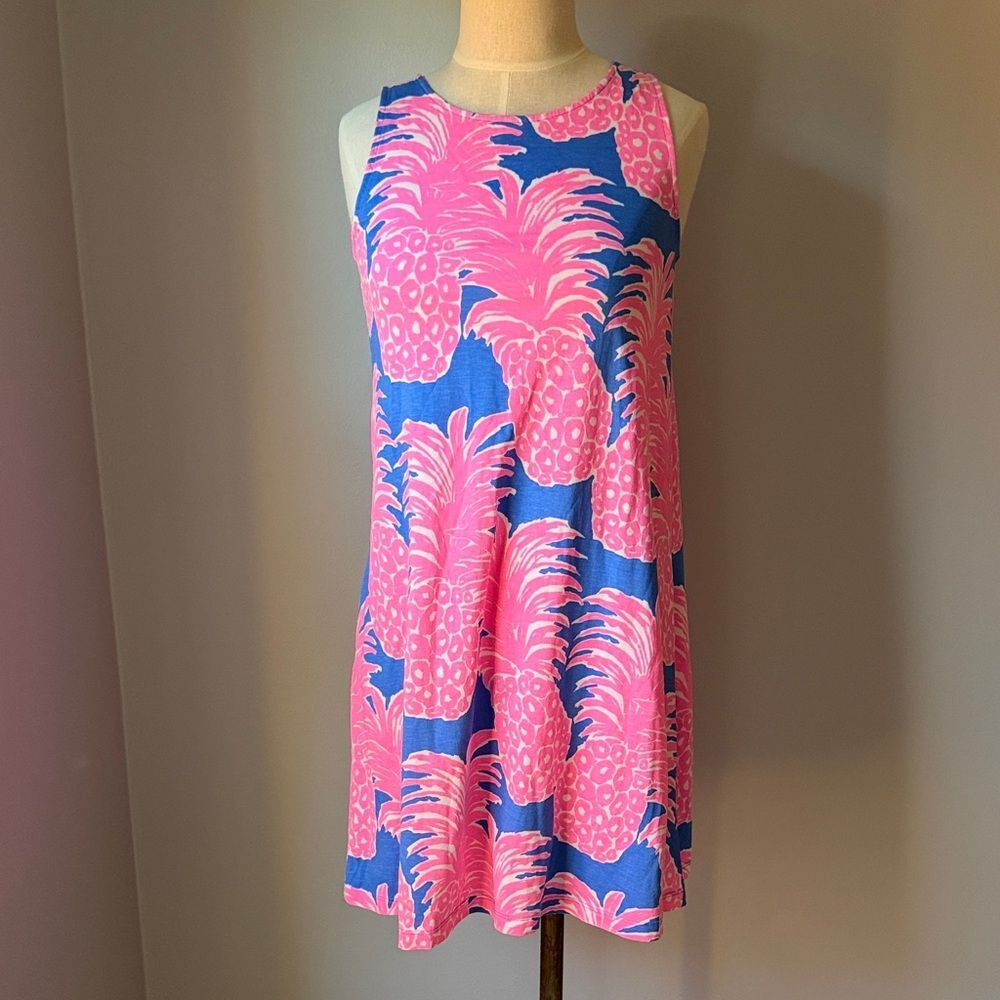 Lilly Pulitzer Kristen Sleeveless Cotton Dress w/Little Flamenco Print Size XS